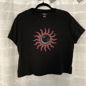 3/$10 SALE Sun and Moon Crop Top Tee